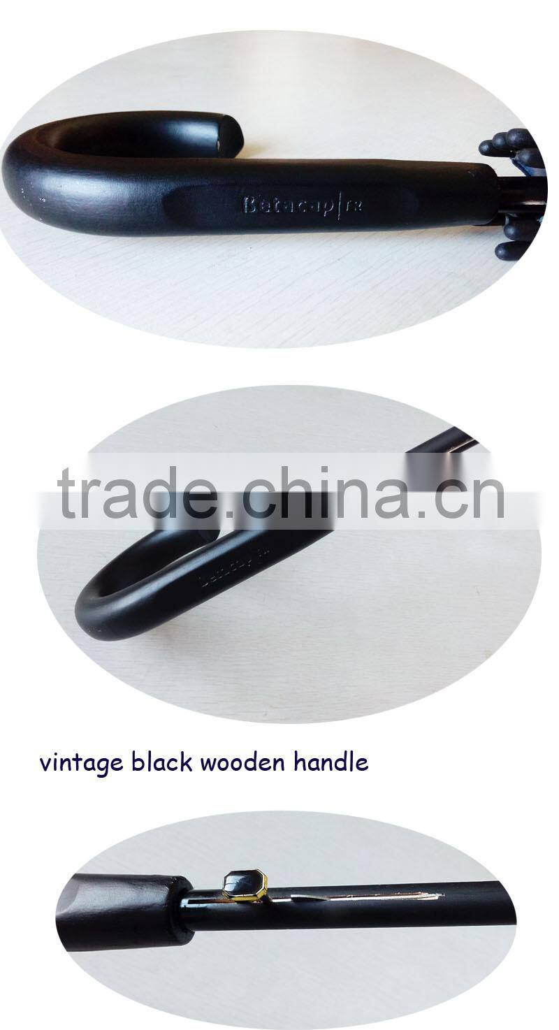 happy bird sublimation printing black wooden umbrella