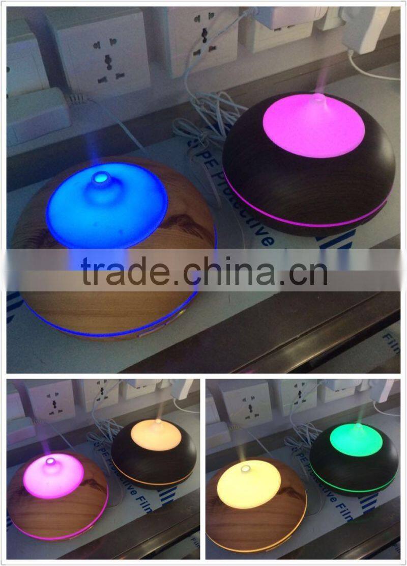 China colorful LED light wood grain aroma diffuser