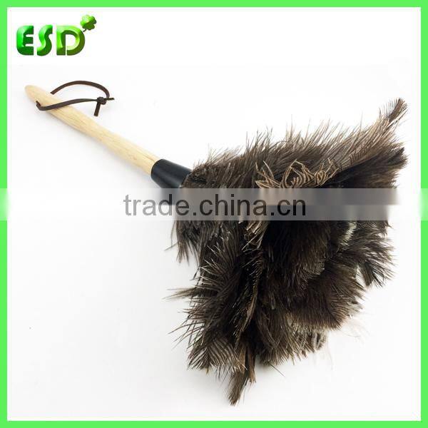 Large Natural Ostrich Feather Duster With Wooden Handle