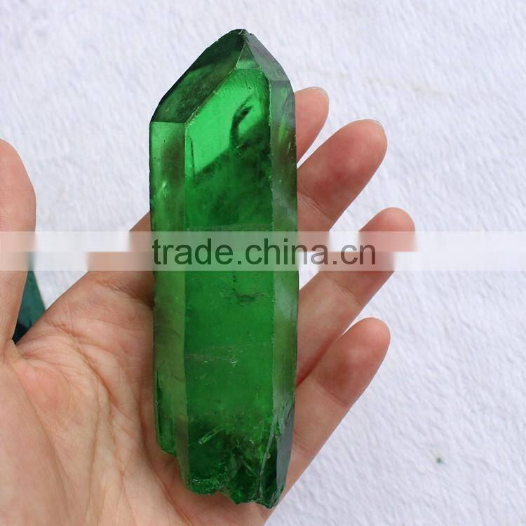 Natural Raw Angel Aura quartz crystal point