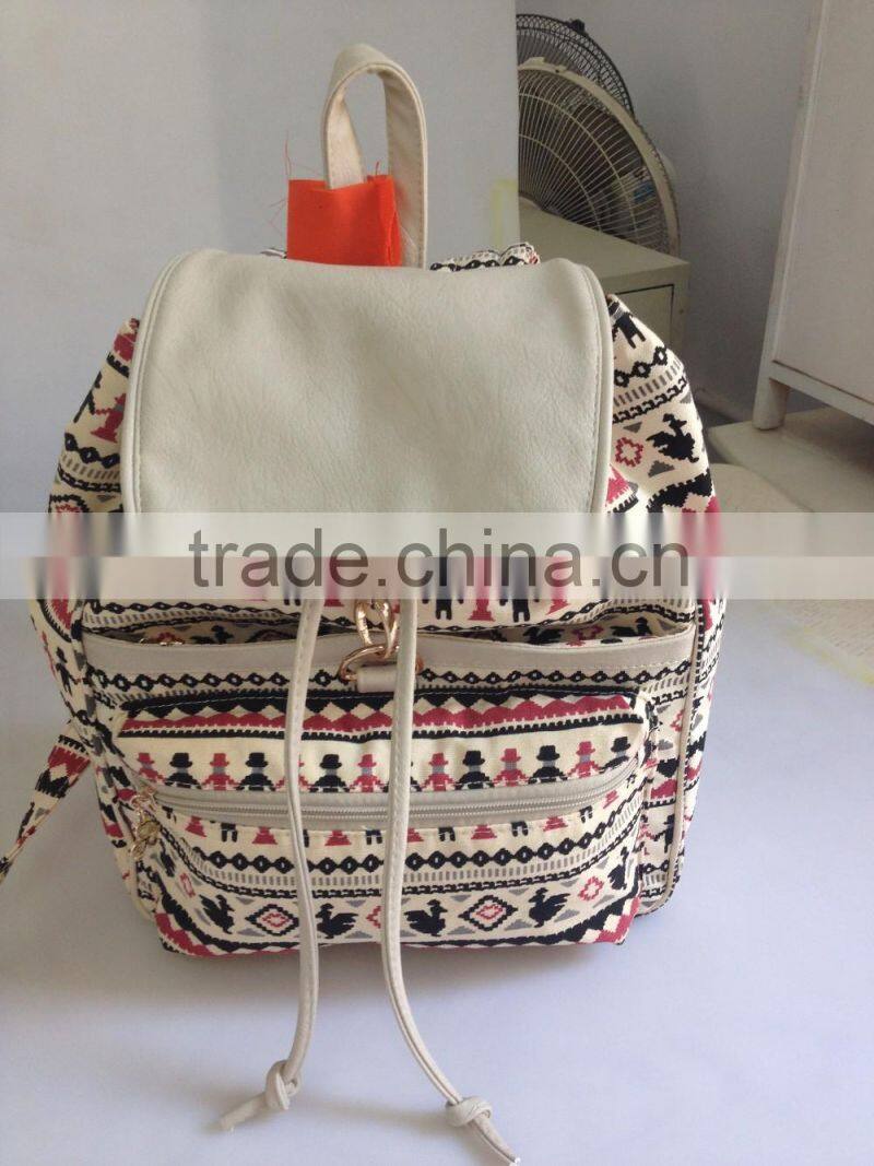 Canvas backpack for girls in 2016