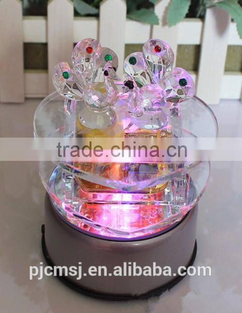 crystal peacock music box for gift