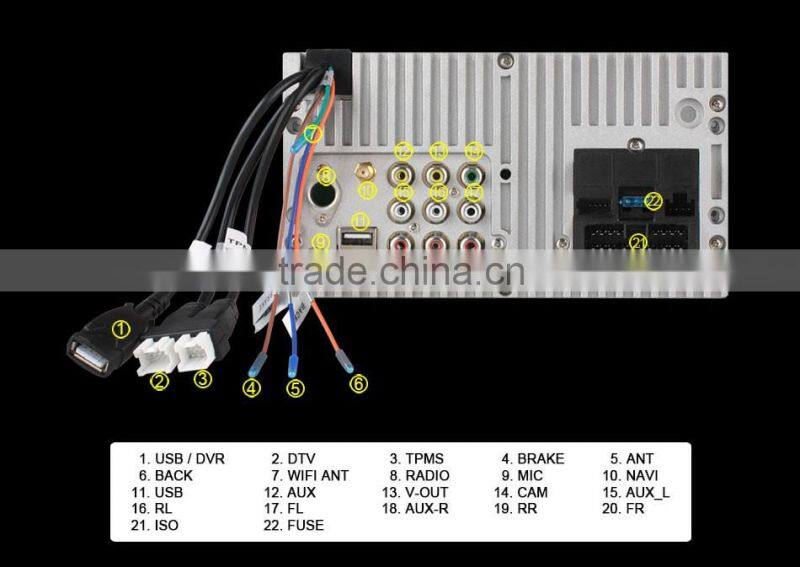 7 inch quad core android 4.4 car navi gps for Kyron with Radio bluetooth +16G ROM