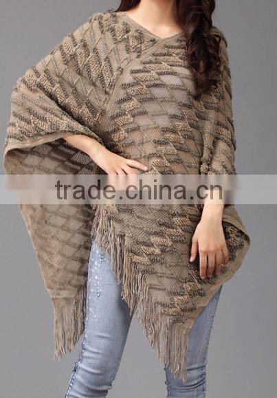 Women knitting patterns bat sleeve sweater cape,wholesale superhero cape