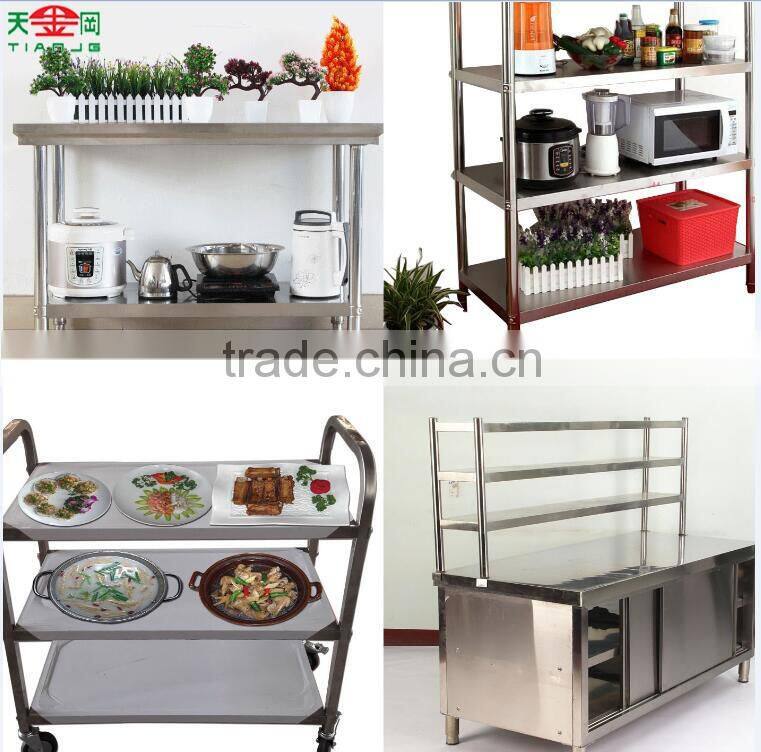TJG Taiwan Restaurant Commercial Kitchen Equipment Stainless Steel Storage To Specification