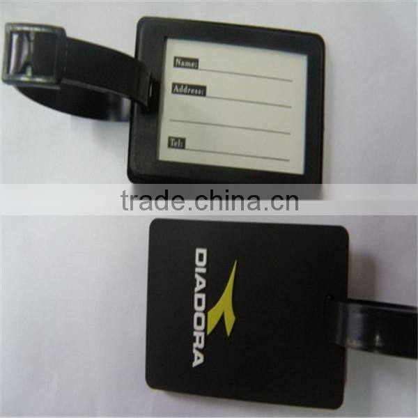 hot selling personalized bulk high quality soft pvc travel plastic luggage tag with standard sizes