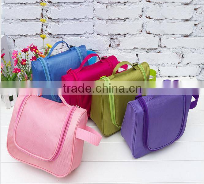 Black Grid Pattern Cosmetic Make Up Small Zippered Bag