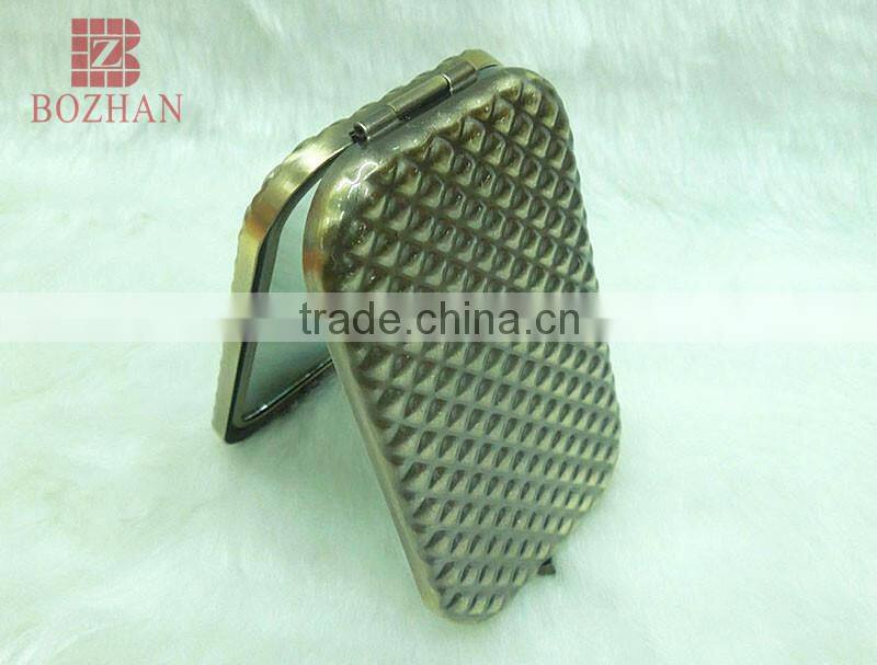 Metal souvenir brass castle rhinestone mirror/antique castle makeup mirror