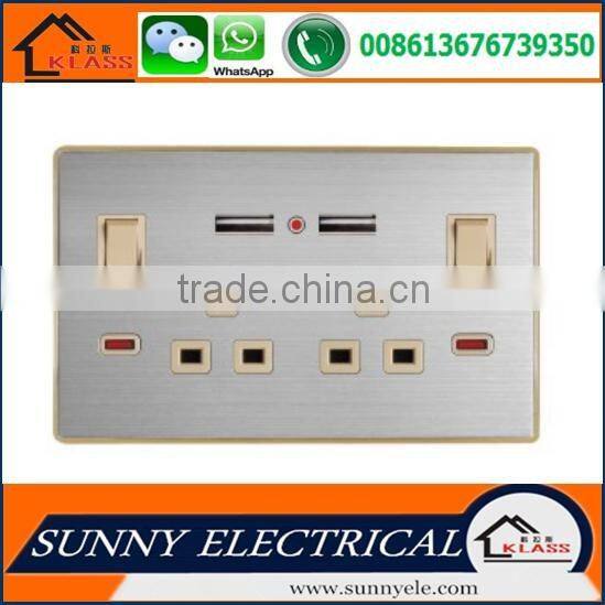 Wall USB Socket/Double USB soket 2.1A/2.2A/multi socket with usb socket with switch