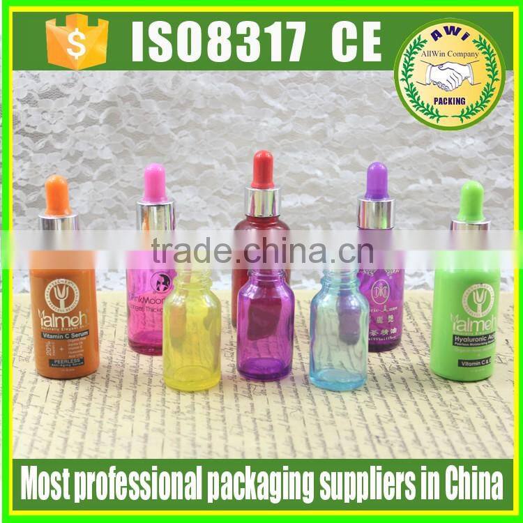 Screw Cap Sealing Type black frosted glass dropper bottle