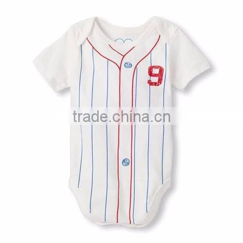 cute base ball style sport new design baby onesie