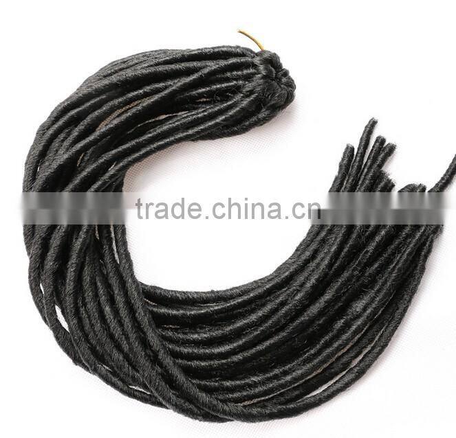 F6676 24" two tone soft dread lock synthetic braiding hair,soft dread braids