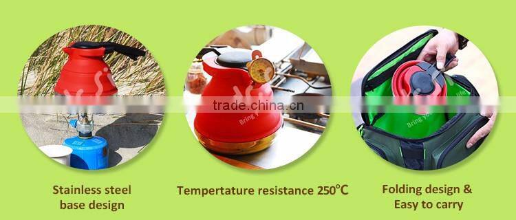 Household Folding Design Durable Food Grade Silicone Water Flask