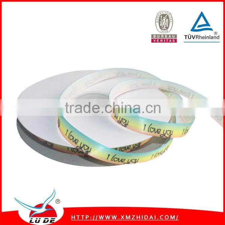 Heat Transfer Printing Satin Ribbon decorate for Valentine's day