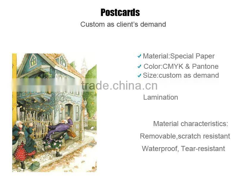 High Quality Custom Made Delicate Postcard Printing Suppliers In China