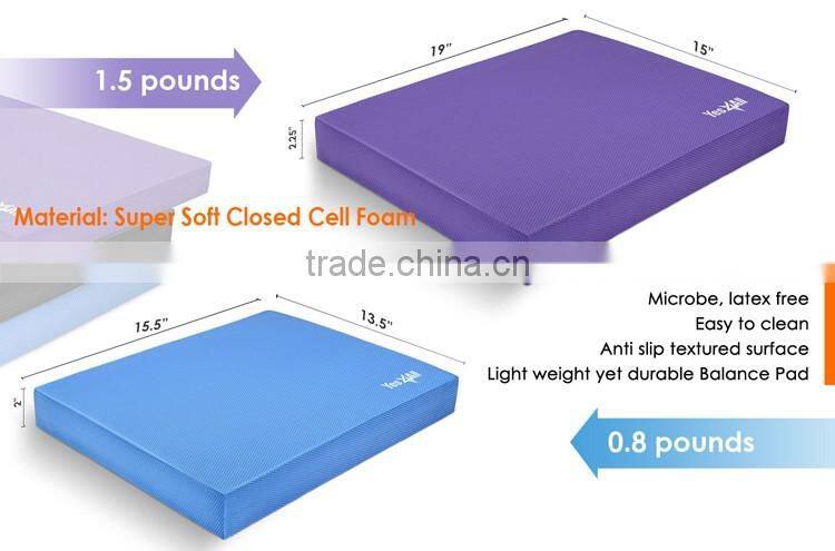 Balance Training Exercise Latex Free Closed Cell Foam Balance Pad in 20" L x 16.4" W x 2"H