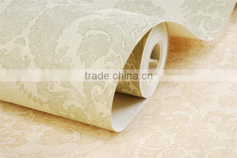 2015 new designer flower project vinyl wallpaper