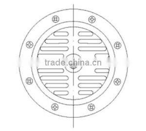 Hot sales 130mm round black high sound electric siren