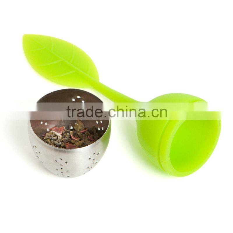 BPA free FDA approved food grade sharky manatee Mr.tea leaf shape unique loose silicone tea infuser wholesale