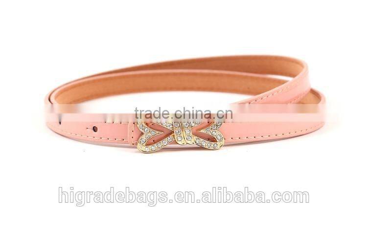 ladies thin Pu leather belt fashion