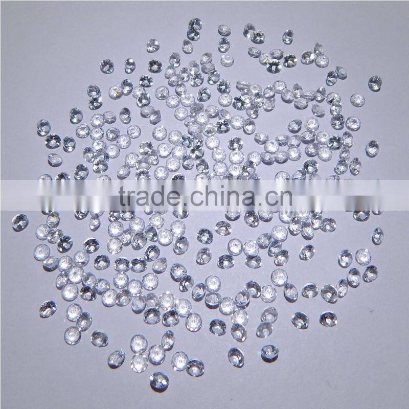 NATURAL WHITE TOPAZ CUT FACETED GOOD COLOR & QUALITY 3 MM ROUND LOT