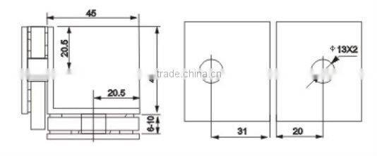 High quality stainless steel glass connector
