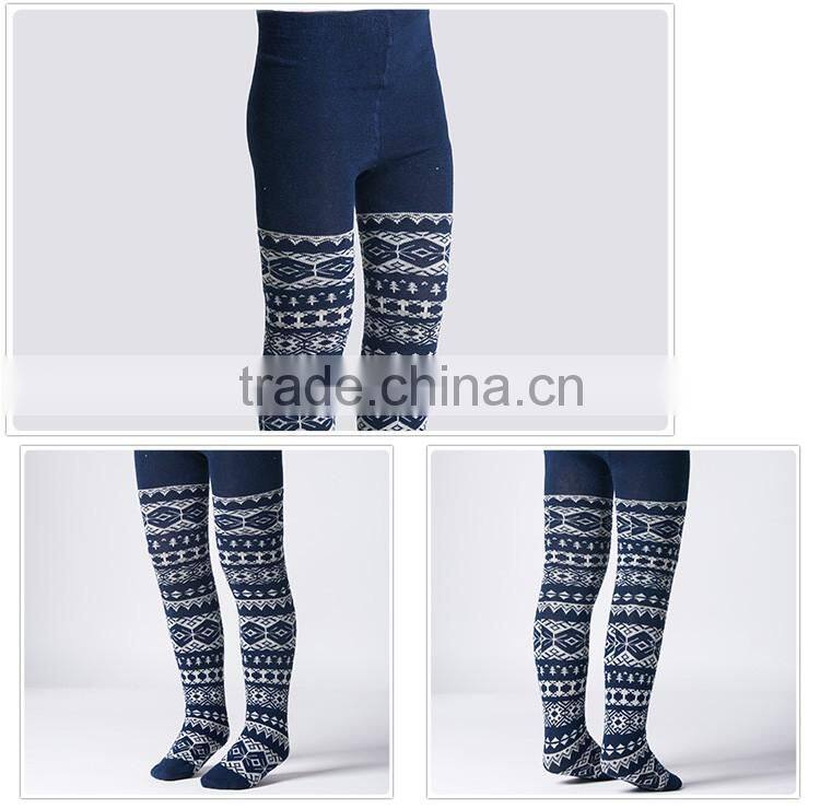 Geometry pattern dark blue girls sexy tight jeans