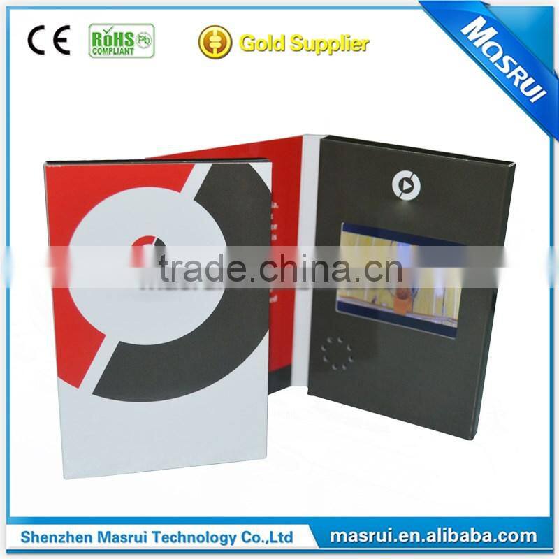 Customized Video Greeting Card/Video Booklet with Creative Design for Business Promotional Gift