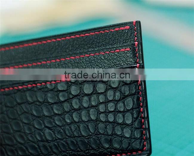 Top quality simple design genuine crocodile leather business card holder