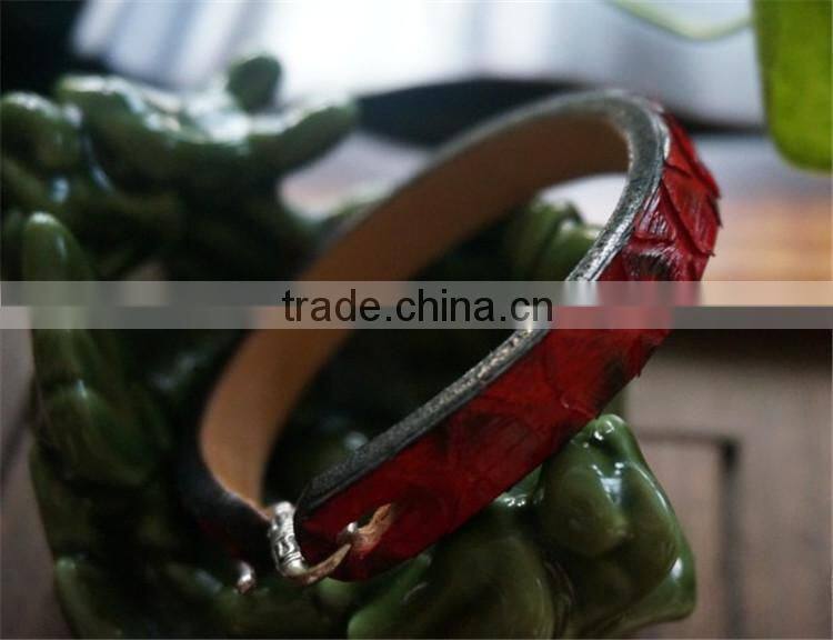 stylish genuine python skin snakeskin wristlet girls genuine leather wrist belt