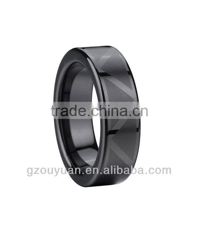 Black Ceramic Ring, Big Ceramic Finger Ring