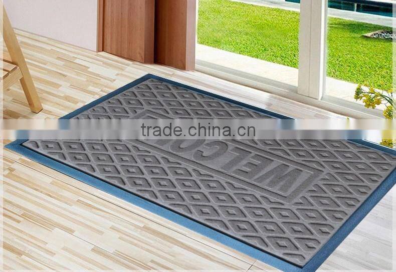 Nonslip entrance door mat recycled needle punch floor mat