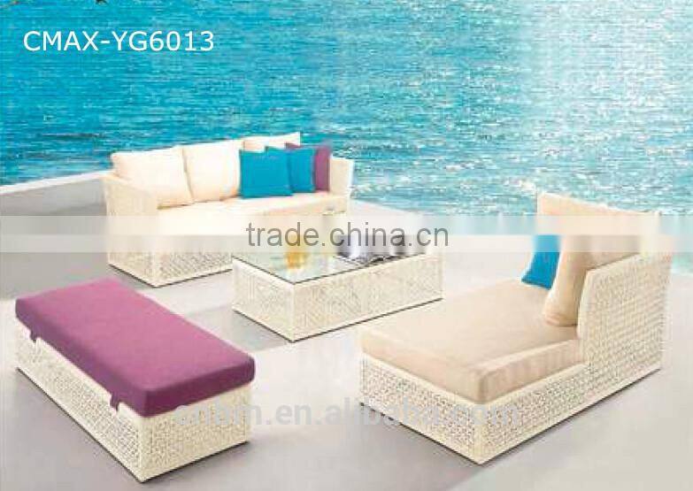 100% hand Rattan/Wicker Patio Sofa Outdoor Furniture Garden Sofa CMAX-6017