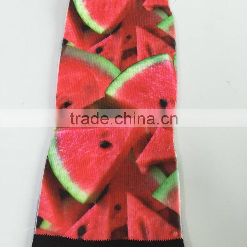 GSP-108 New fashion style high quality printed fruits unisex sublimation socks