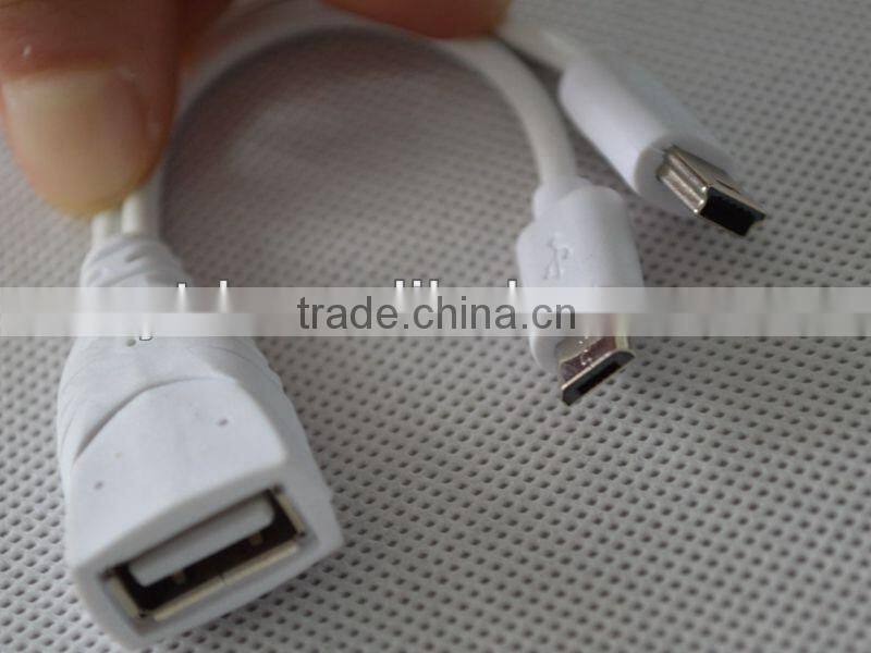 Different styles v2.0 usb cable usb splitter cable 2 female 1 male