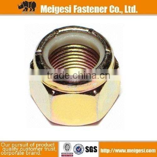 DIN985 hex nylon insert lock nut grade 4/6/8 plain/black/zinc plated