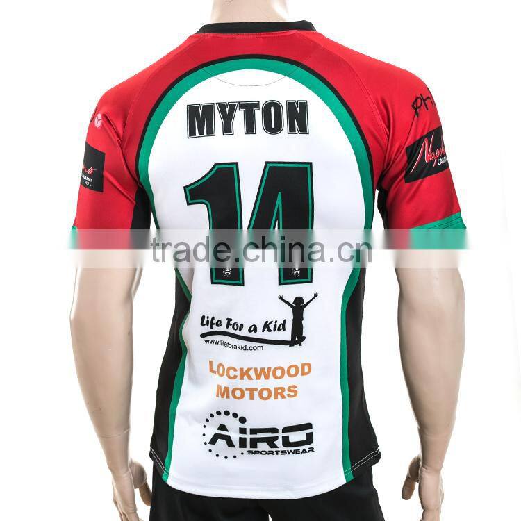 Wholesale quality custom make christmas sublimated rugby jersey,sublimation soccer jersey