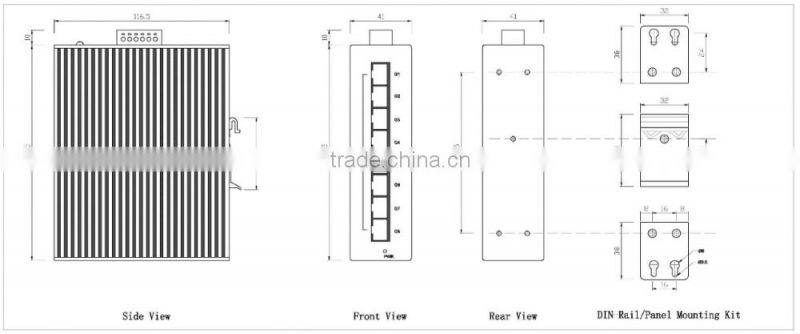 Wholesale Unmanaged PoE 8 ports Full gigabit Industrial network Switch for IP camera P508A