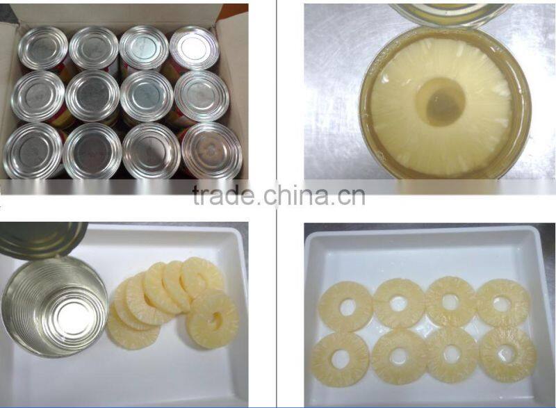 Standard grade canned pineapple slices in ligh syrup from Thailand