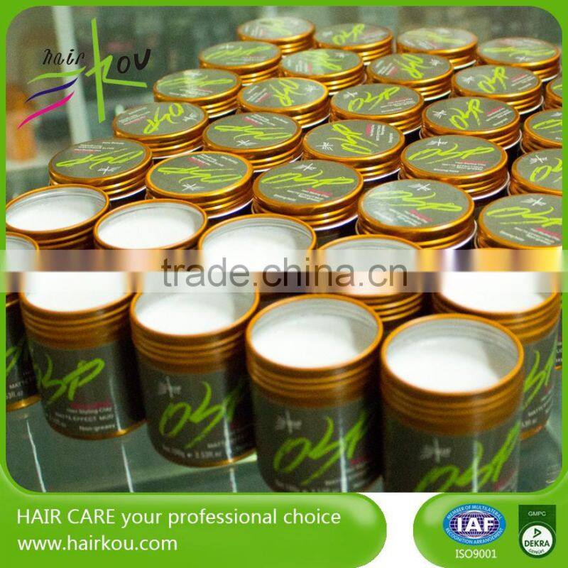 OEM Manu Facturer Water Based Hair Styling Pomade Hair Clay/Mud,Hair Matte Type Finished