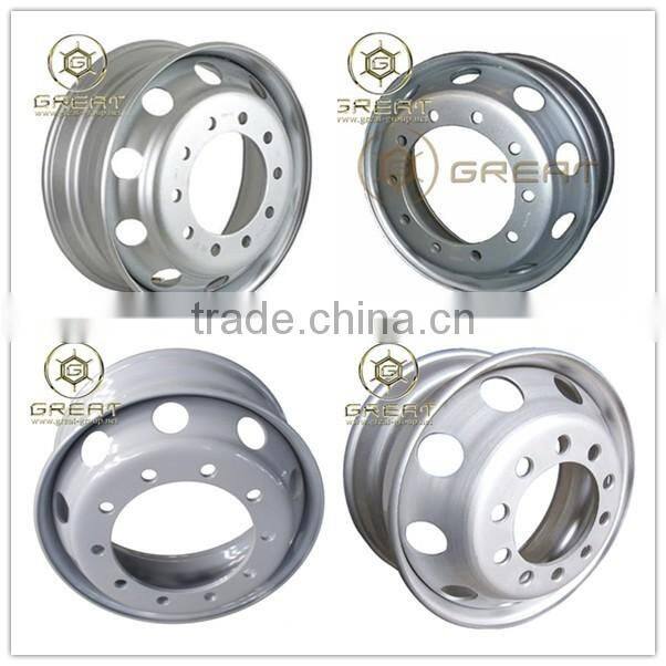 Truck tubeless wheel rim and white truck rims