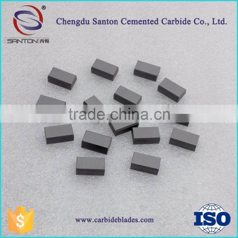 YG6 carbide tips fro cutting plastic resin buttons