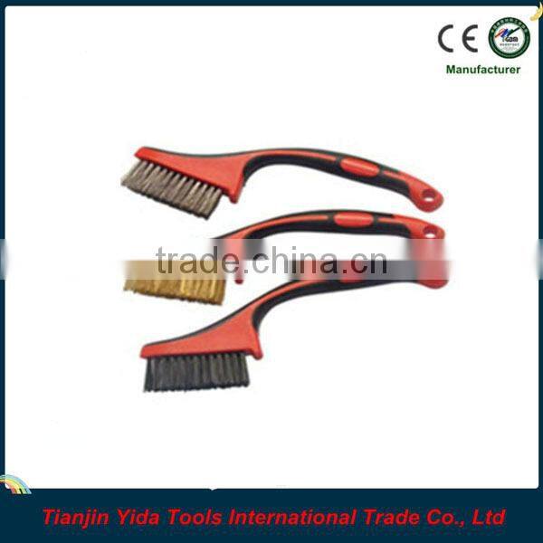 3PCS Two-colour Rubbery Handle Mini Brush