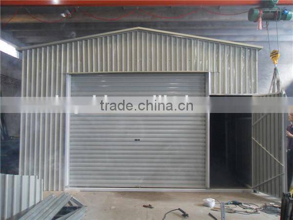 Metal garage with galvanized steel frame carport