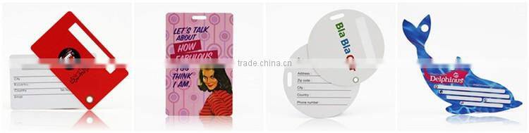 cheap wholesale airplane travel baggage suitcase custom hard plastic pvc luggage tag