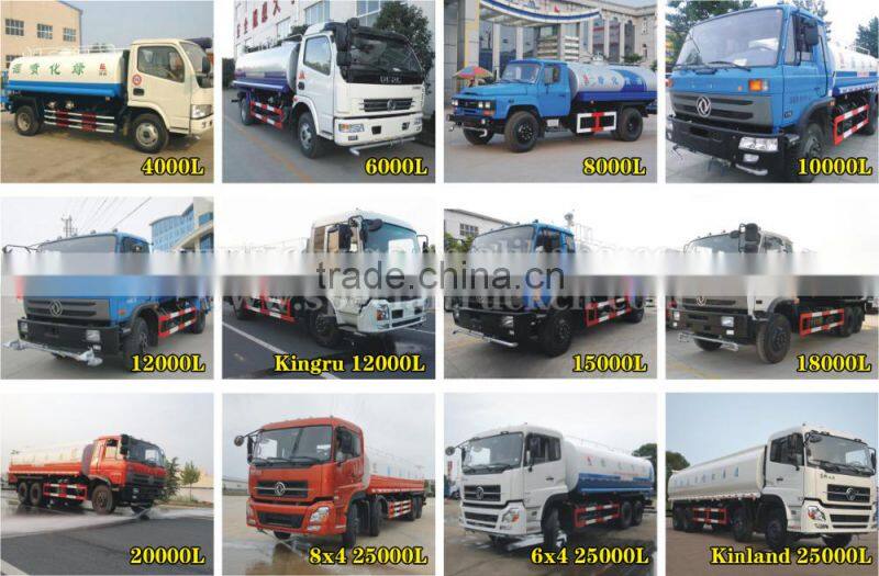 China new stainless steel small 5000 liter water tank truck