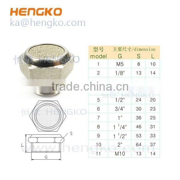 sintered brass stainless steel breather plugs