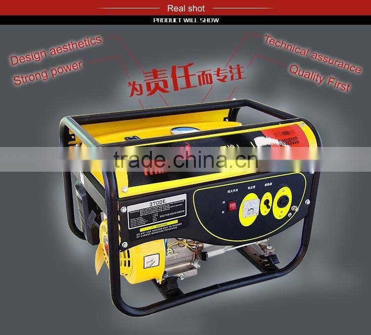 gasoline engine generator 2.8KW 3800 single phase gasoline generator
