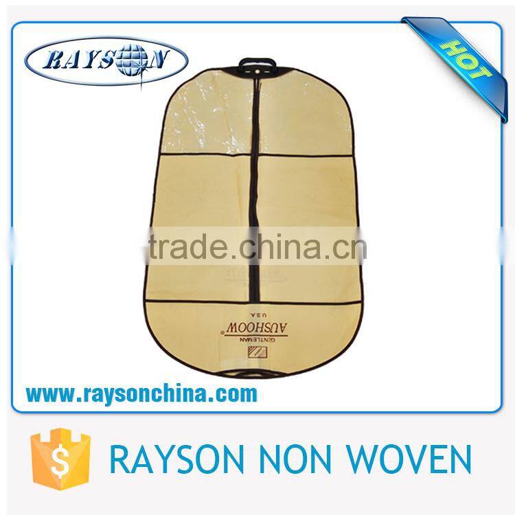 Customized Zippered Men's Garment Suit Hanger Bag Nonwoven Suit Cover Bag