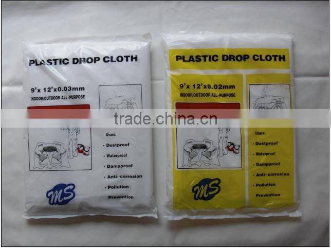 PE Plastic paint protective drop cloth